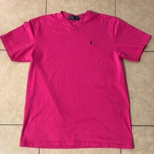 Polo By Ralph Lauren Pink V Neck T-Shirt, Size 4XL